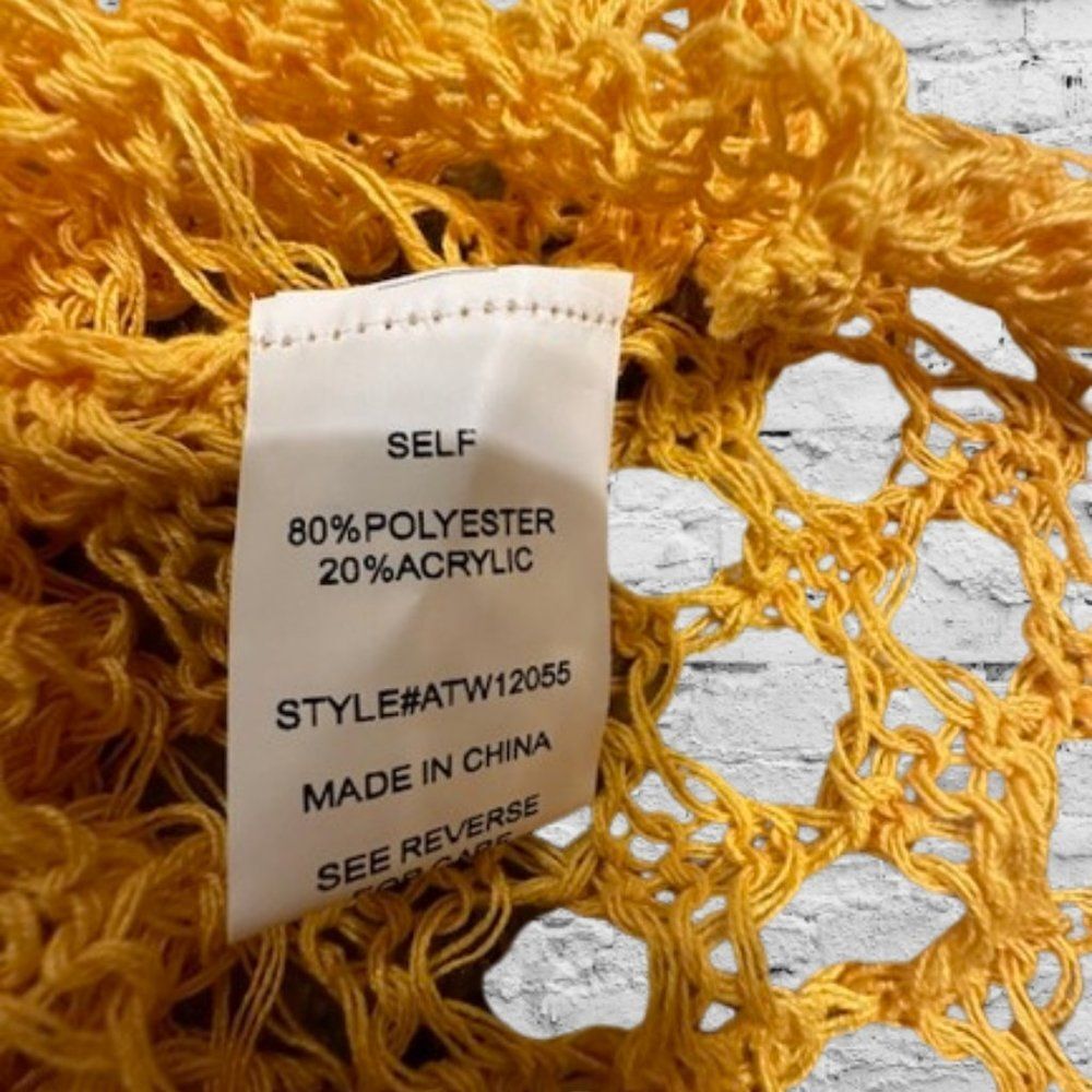 Yellow Hollow Out Sweater Top (2) 4122 NWT Boutique - Picture 8 of 8